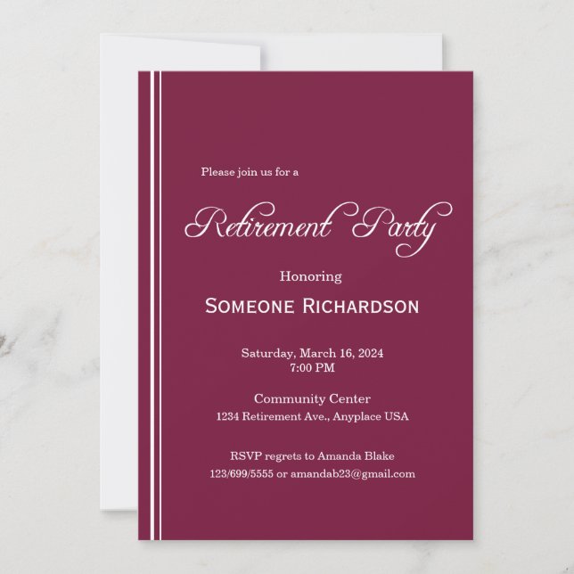 Retirement Party Black with Gold Ivy Frame Invitation (Front)