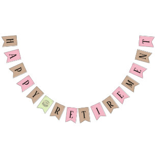 RETIREMENT PARTY BUNTING BUNTING FLAGS