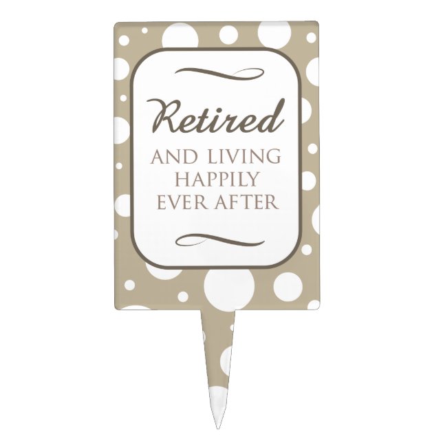 Retirement Party Cake Pick (Front)