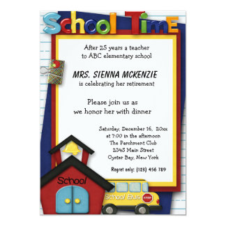 teacher retirement invitation