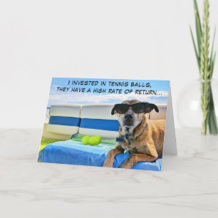 Retirement Party Celebration Funny Dog Investor  Card