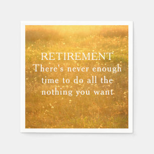 Retirement Party Celebration Funny Paper Napkins