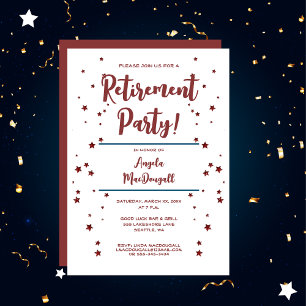 Retirement Party Celebration with Name  Invitation