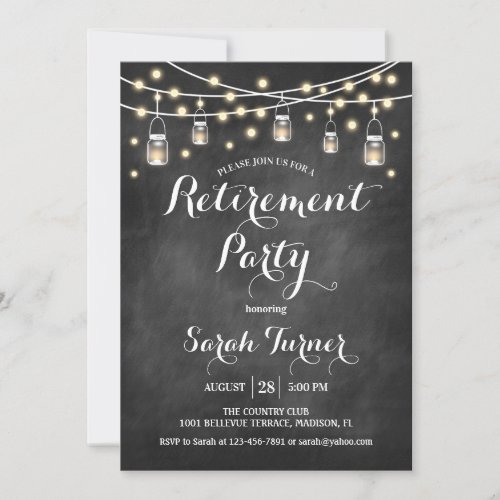 Retirement Party _ Chalkboard Invitation