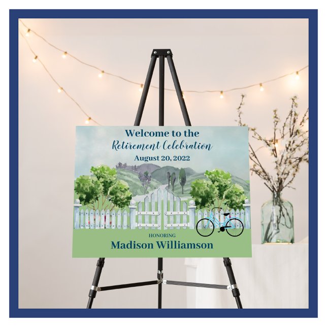 Retirement Party Countryside Rustic   Foam Board (Creator Uploaded)