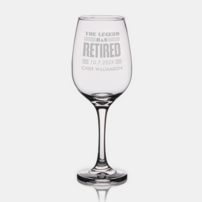 Retirement Party Coworker Keepsake Personalized Wine Glass (Glassware)