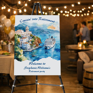 Retirement Party Cruising Destination Greece  Foam Board