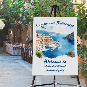 Retirement Party Cruising Destination Greece  Foam Board