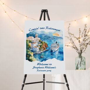 Retirement Party Cruising Destination Greece  Foam Board
