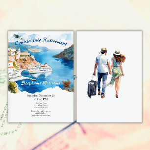 Retirement Party Cruising Destination Greece Invitation