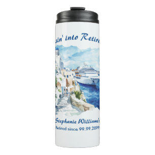 Retirement Party Cruising Destination Greece  Thermal Tumbler