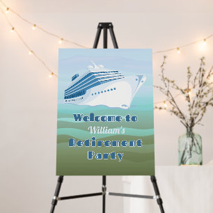 Retirement Party Cruising into Retirement Nautical Foam Board