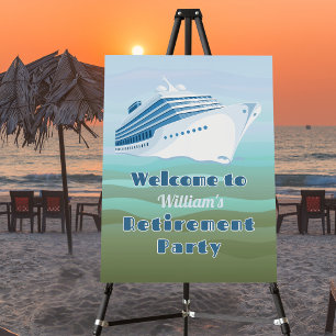 Retirement Party Cruising into Retirement Nautical Foam Board