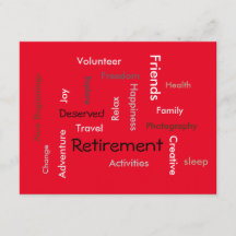 Retirement party:(customize words/ invitations