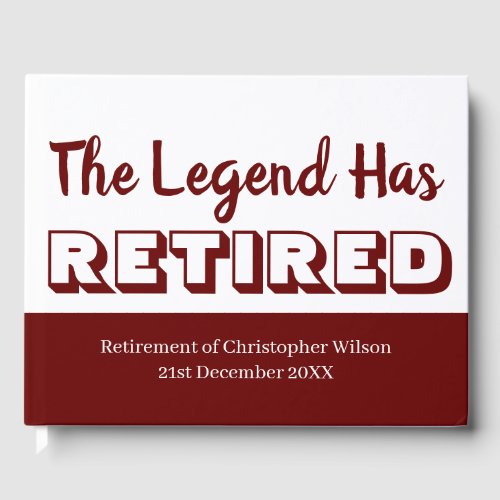 Retirement Party Dark Red The Legend Has Retired