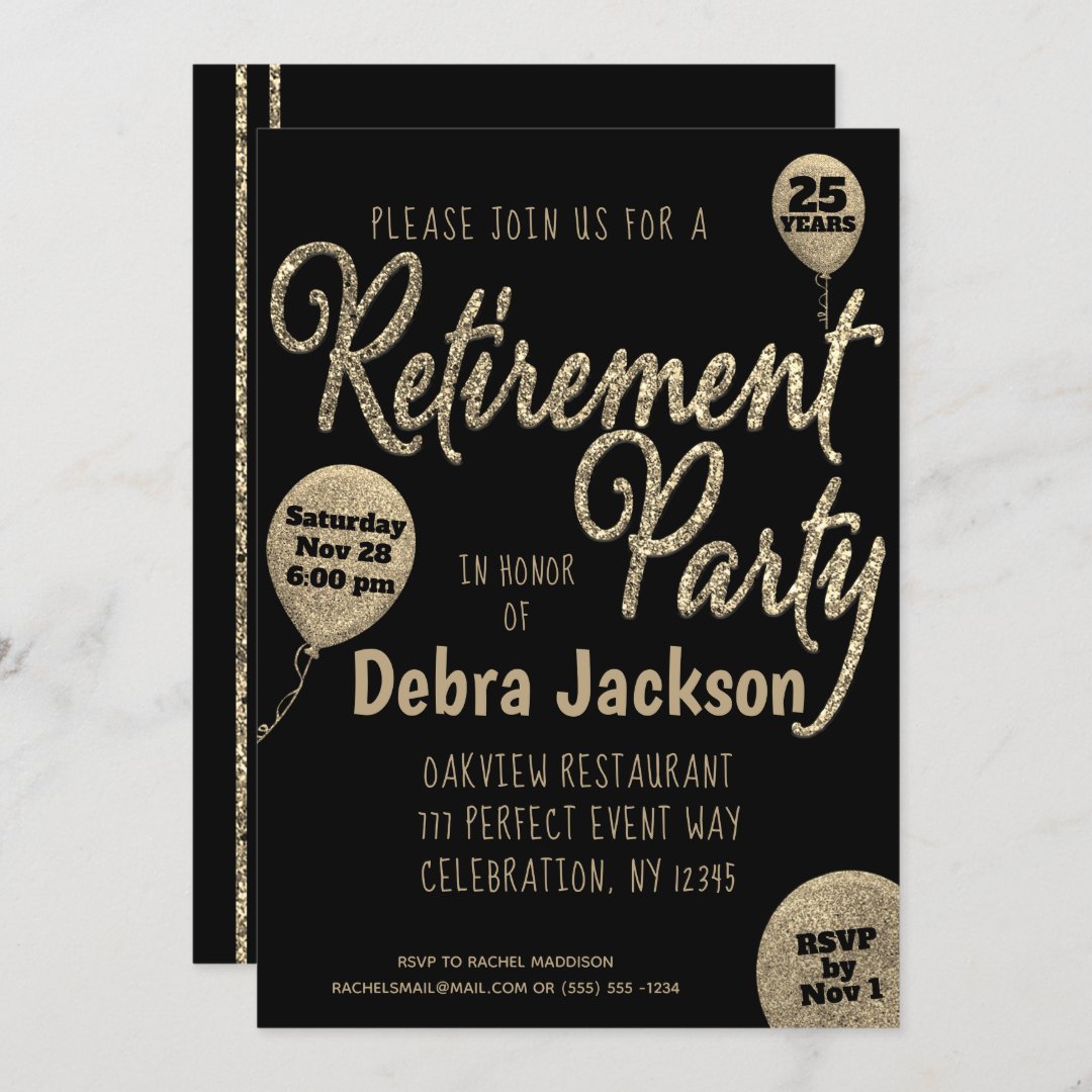 Retirement Party | Elegant and Fun Invitation | Zazzle