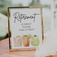 Retirement Party Favor Sign, Retirement Is Sweet