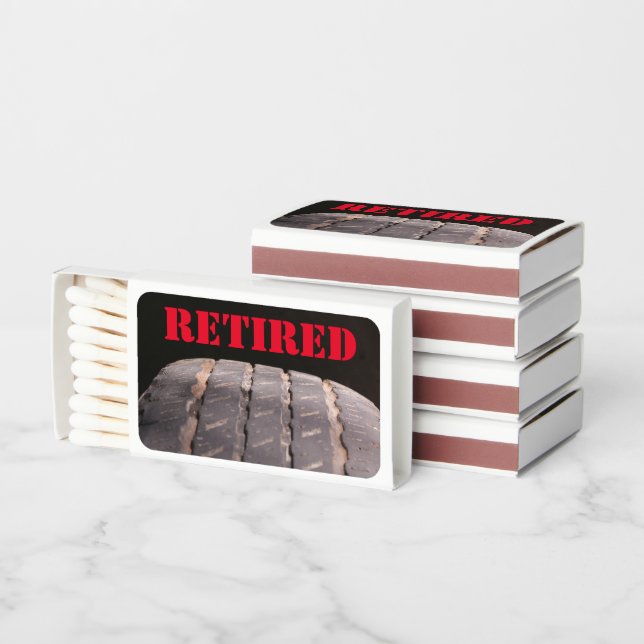 Retirement Party Favors Match Box  (Stacked)