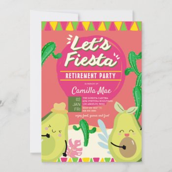 Retirement Party Fiesta Invitation by party_depot at Zazzle