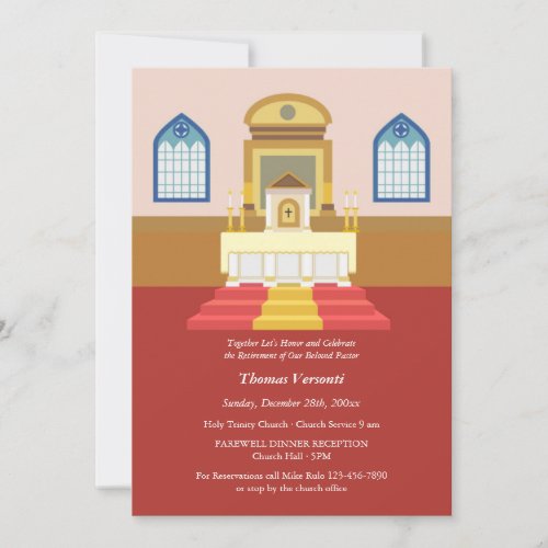 Retirement Party for Pastor Invitation