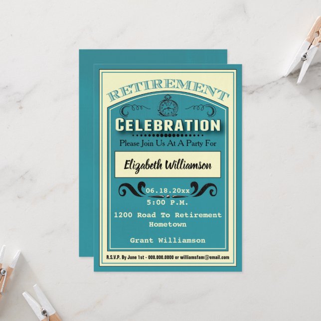 Retirement Party For Retiring Retiree Invitation Zazzle