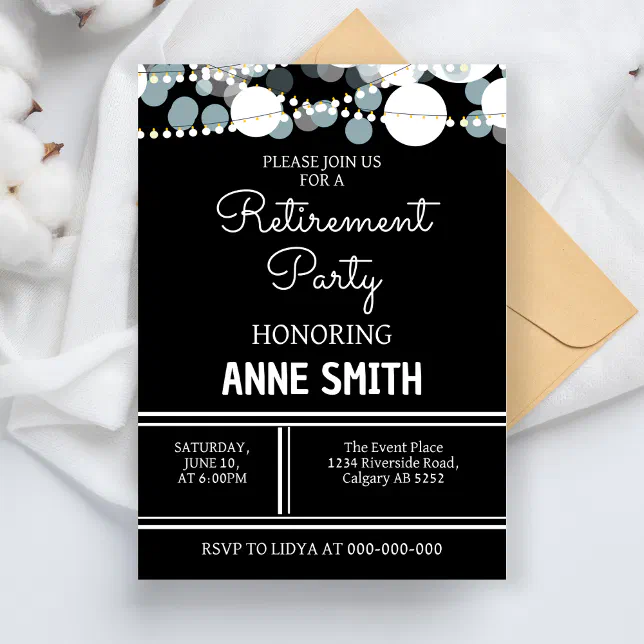 Retirement Party For Women Men Retirement Dinner Invitation | Zazzle