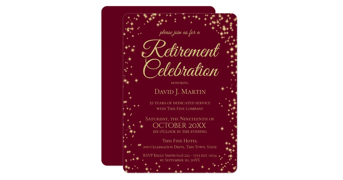 Retirement Dinner Formal Invitations 9