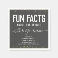 Retirement Party Fun Facts Unisex Gold