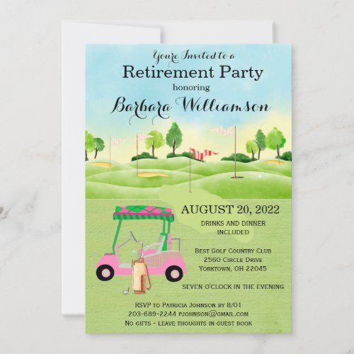 Retirement Party Golf Party Invitation