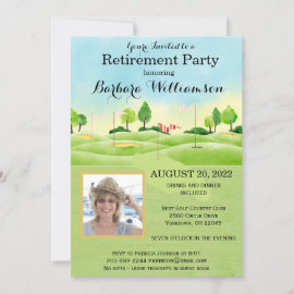 Retirement Party Golf Photo Party  Invitation