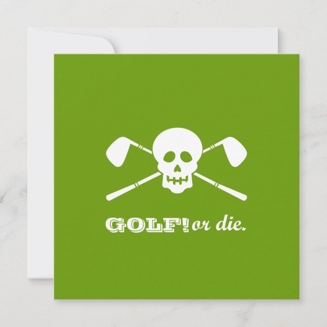 Retirement Party - Golf Theme - Golf or Die! Invitation (Front)