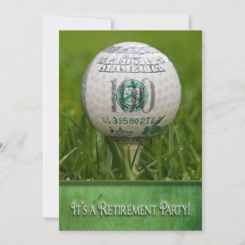 Retirement Party Golf theme Invitation