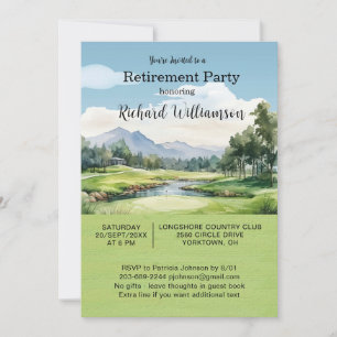 Retirement Party Golf Theme Invitation