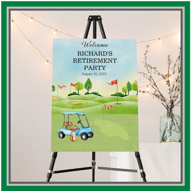 Retirement Party Golf Welcome   Foam Board (Creator Uploaded)