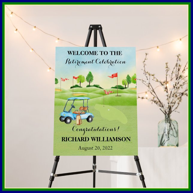 Retirement Party Golf Welcome   Foam Board (Creator Uploaded)