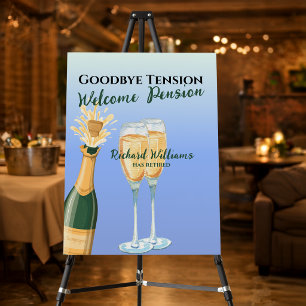 Retirement Party Goodbye Tension Champagne Foam Board