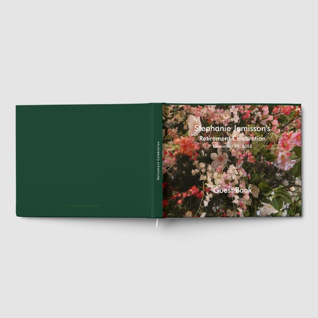 Retirement Party Guest Book, Flowers Floral Book (Full)
