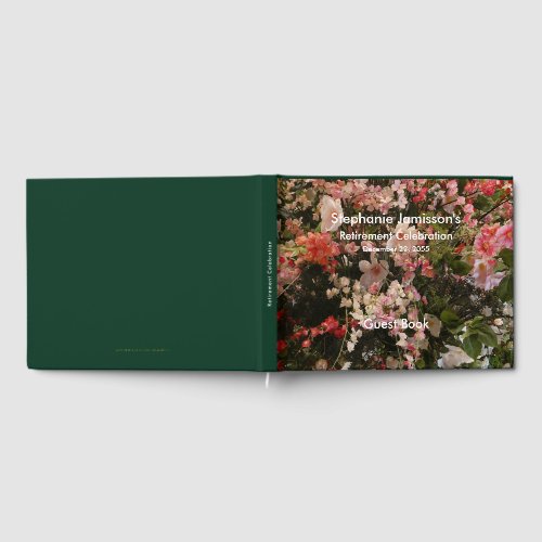Retirement Party Guest Book, Flowers Floral