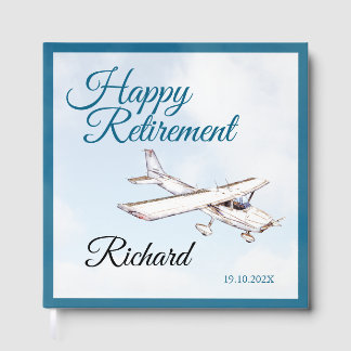 Retirement Party Guest book with Airplane Design 3