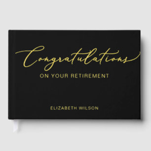 Retirement Party, Happy Retirement Leaving Party Foil Guest Book