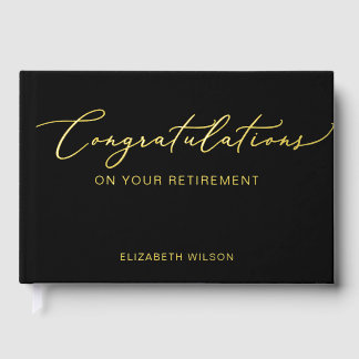 Retirement Party, Happy Retirement Leaving Party  Foil Guest Book