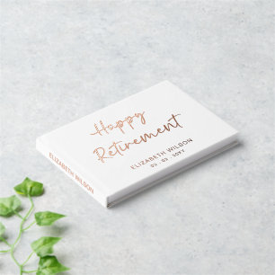 Retirement Party, Happy Retirement Leaving Party Foil Guest Book