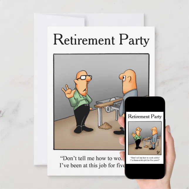 Retirement Party Humorous Invitations | Zazzle