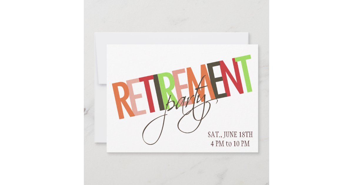 RETIREMENT party invitation | Zazzle