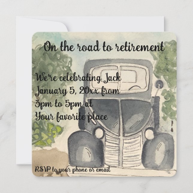 Retirement party invitation (Front)