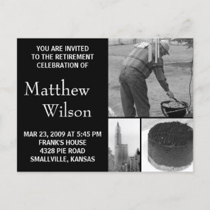 Retirement Party Invitation Customizable Photo Postcard
