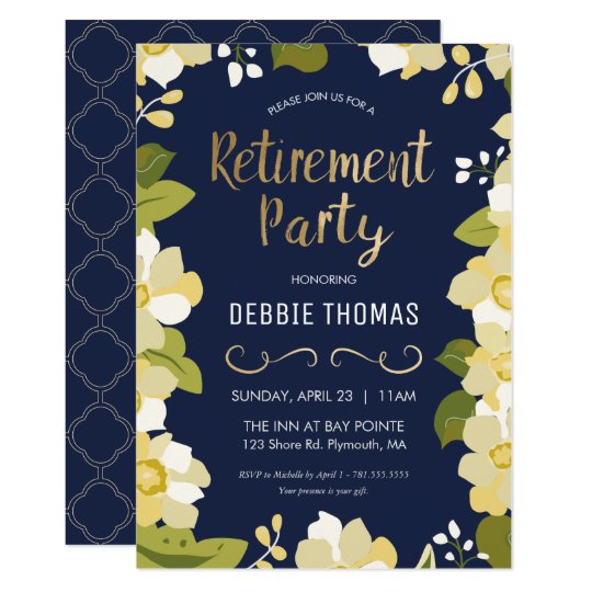 retirement party invitation customize w gold invitation customize party invitations