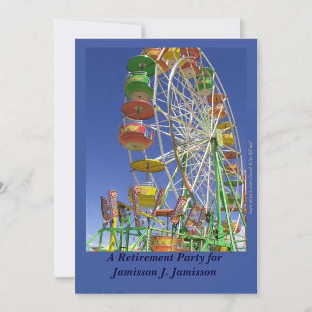 Retirement Party Invitation, Ferris Wheel Invitation (Front)