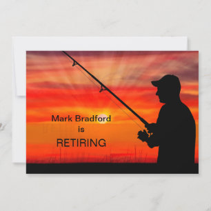 RETIREMENT PARTY INVITATION - FISHING SUNSET