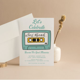 retirement party invitation fun retro Invitation